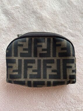 Fendi Zucca FF Monogram Canvas Mini Cosmetic Pouch 10x14cm